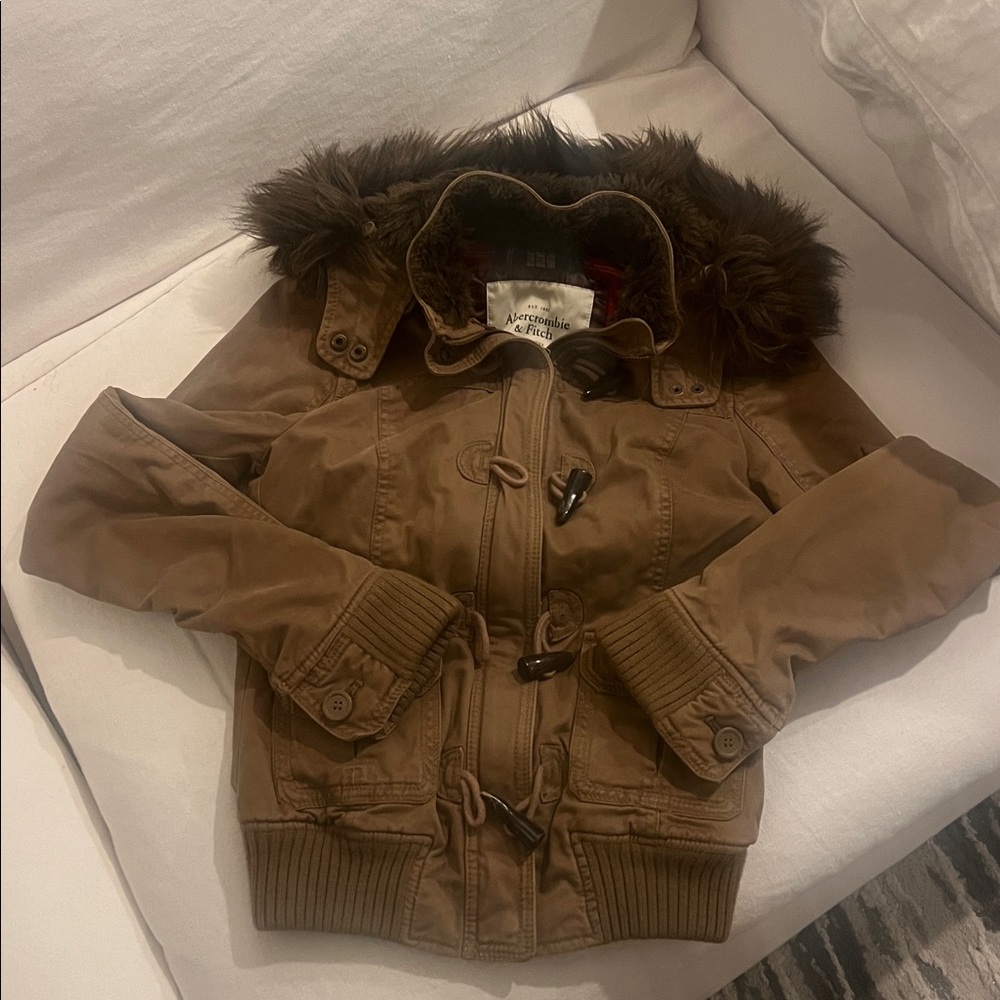 Vintage Abercrombie & Fitch Brown winter jacket